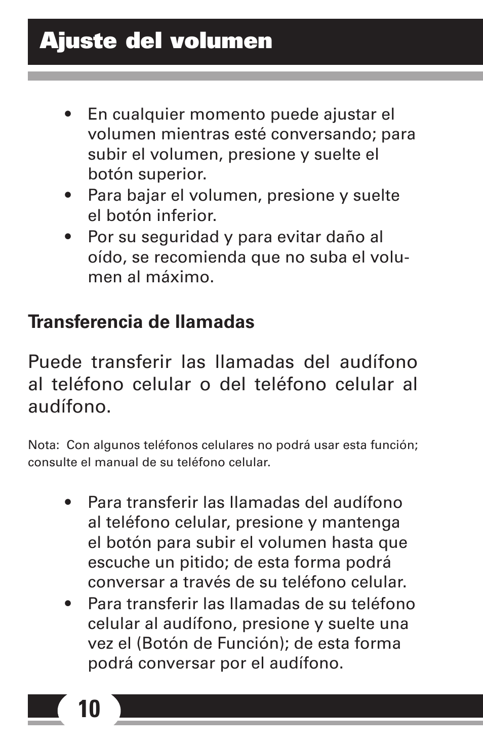 Ajuste del volumen | GE Sport Headset 86711 User Manual | Page 21 / 23