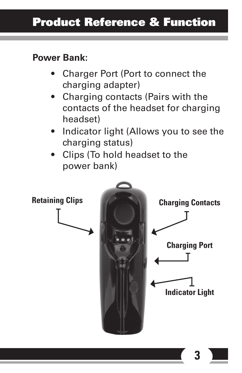 Product reference & function | GE Sport Headset 86711 User Manual | Page 3 / 23