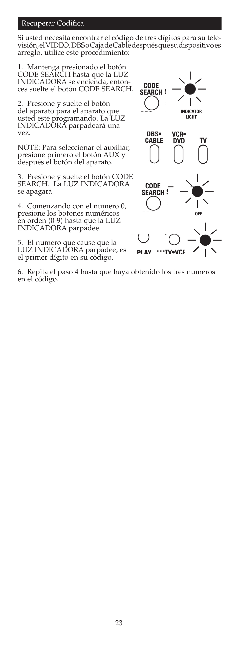 GE 24908 GE Universal Remote User Manual | Page 23 / 25