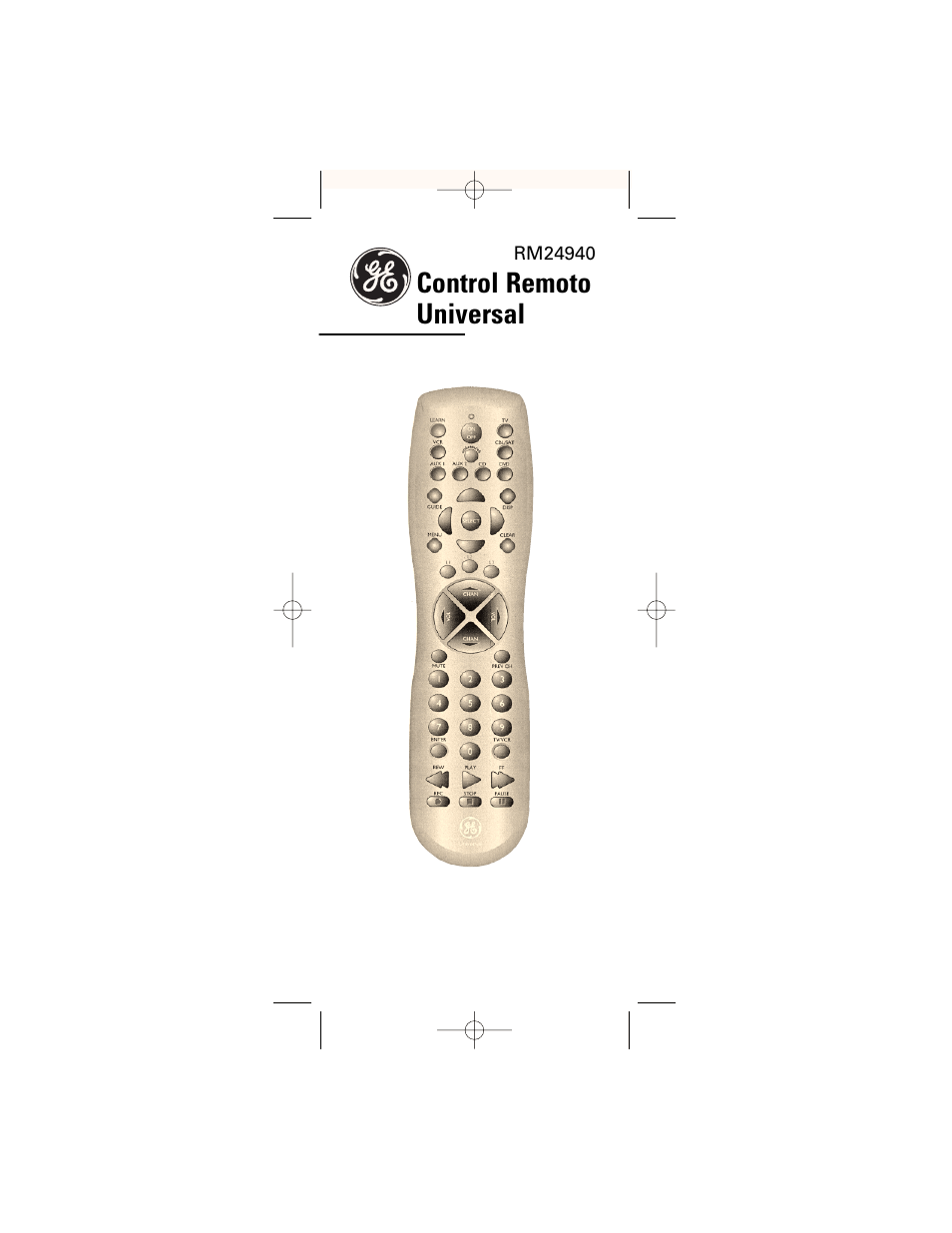 Control remoto universal instrucciones | GE RM24940 User Manual | Page 19 / 36
