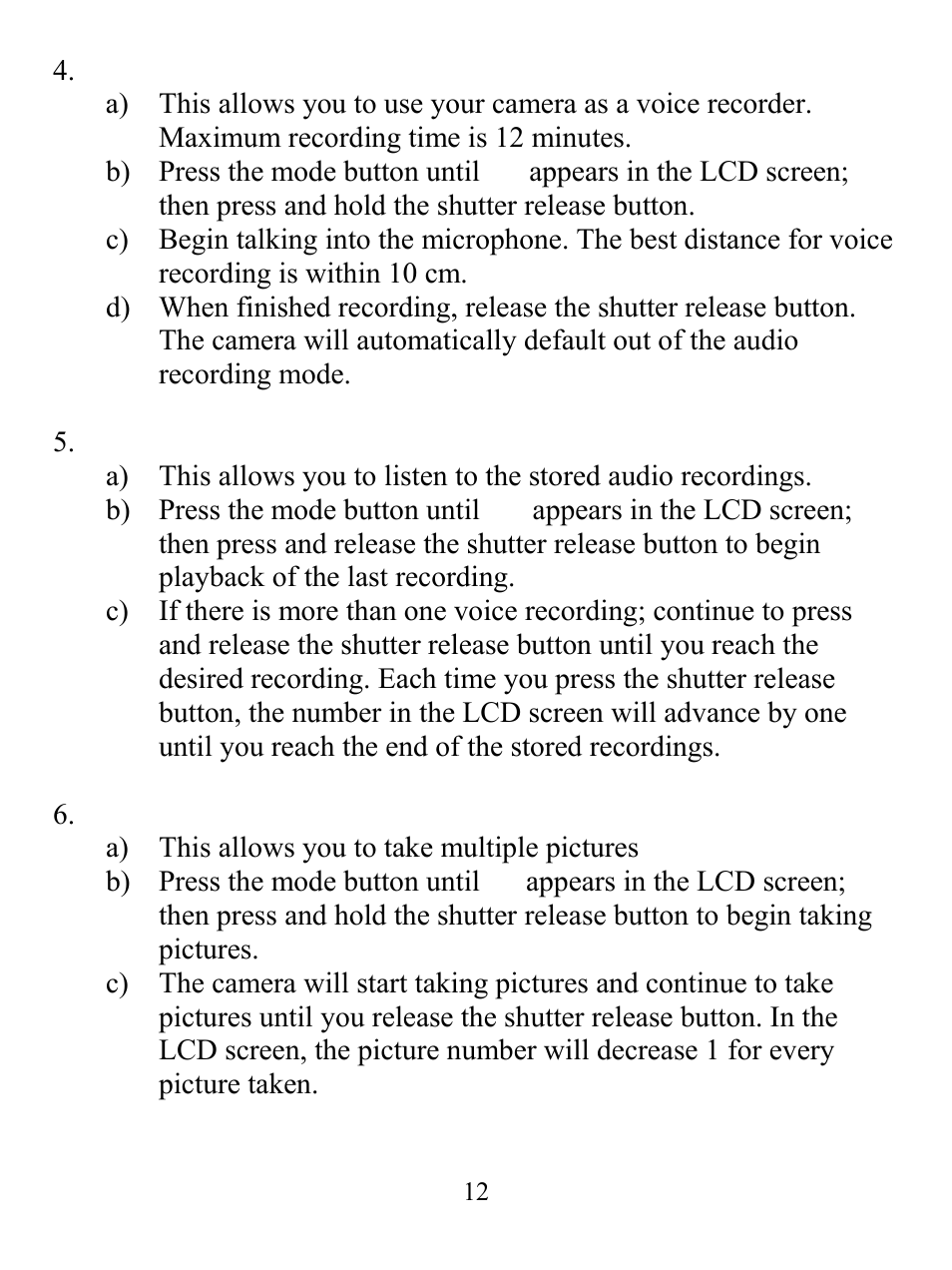 GE 98073 GE Ultracam User Manual | Page 12 / 27