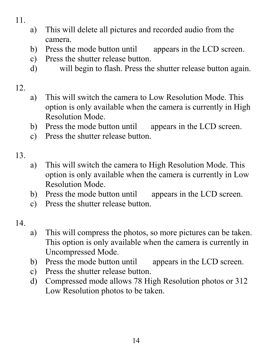 GE 98073 GE Ultracam User Manual | Page 14 / 27