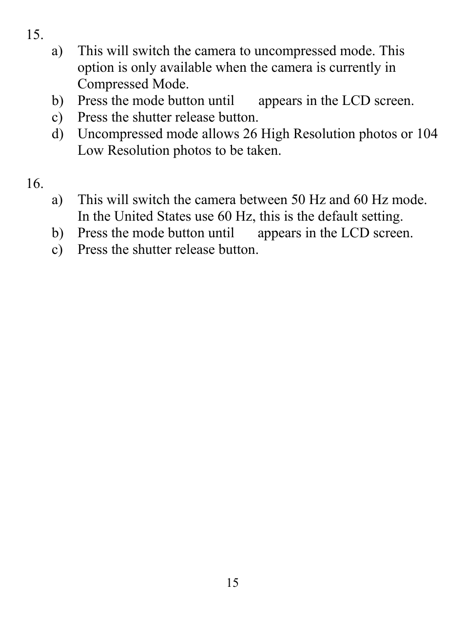 GE 98073 GE Ultracam User Manual | Page 15 / 27