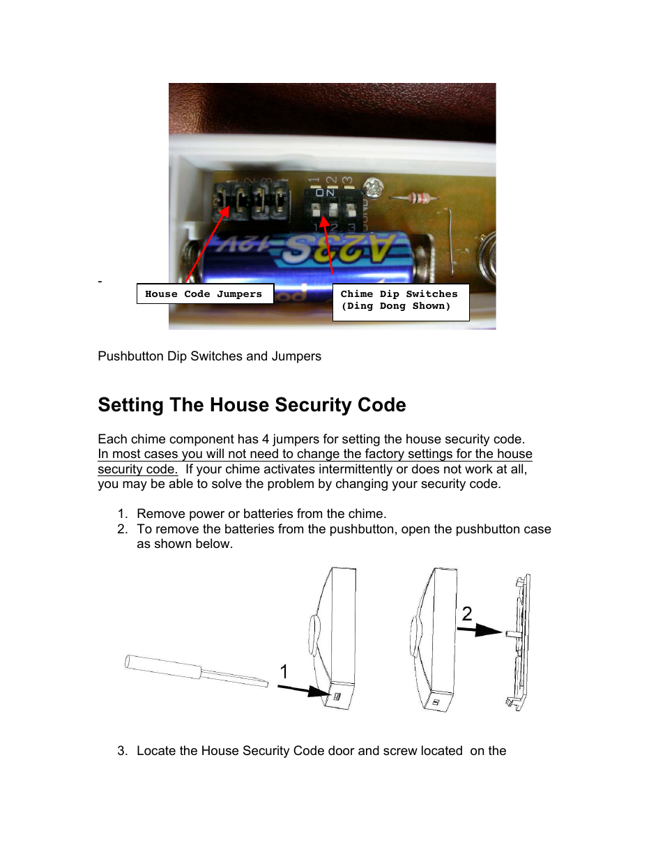 Setting the house security code | Jasco 19242 User Manual | Page 3 / 9