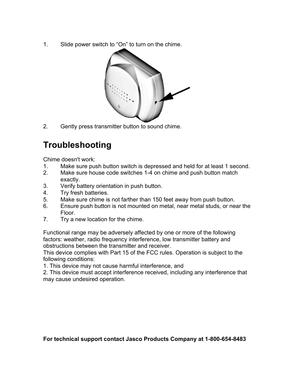 Troubleshooting | Jasco 19242 User Manual | Page 8 / 9