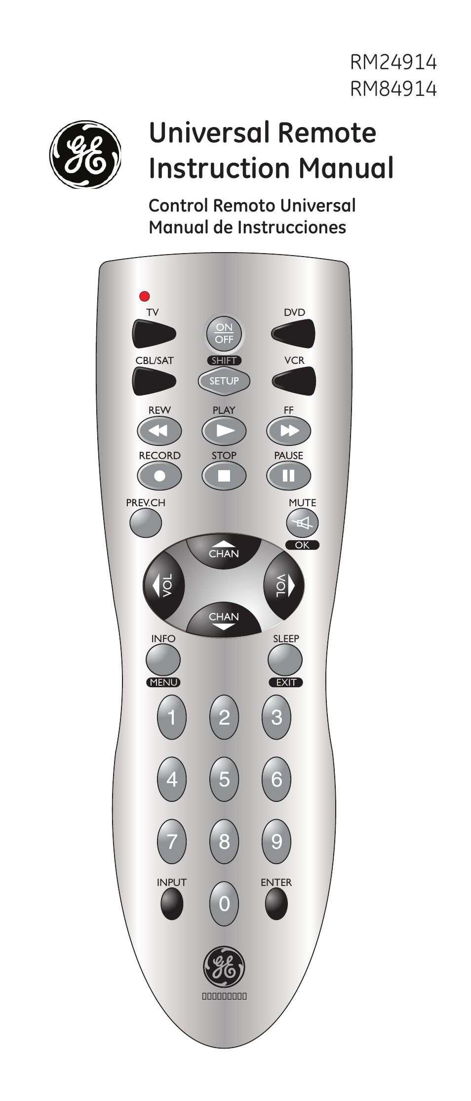 GE 24914 GE Universal Remote User Manual | 30 pages