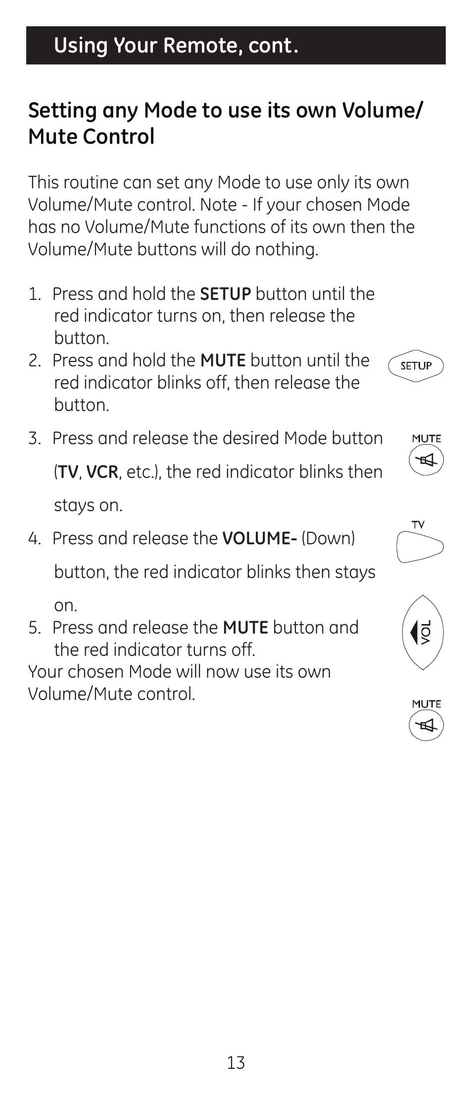 GE 24914 GE Universal Remote User Manual | Page 13 / 30