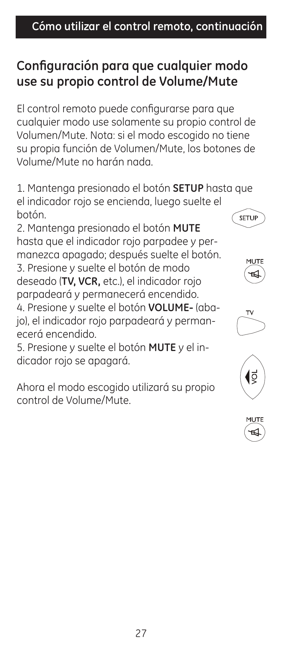 GE 24914 GE Universal Remote User Manual | Page 27 / 30