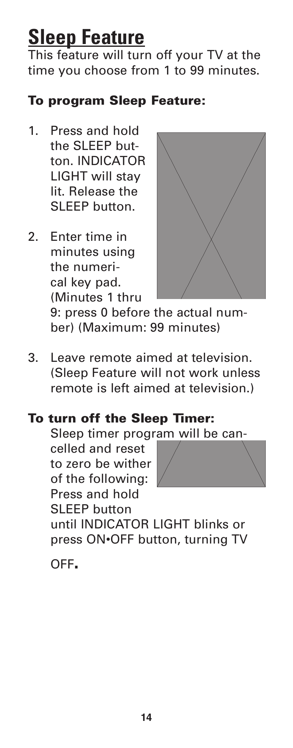 Sleep feature | GE RM24933 User Manual | Page 15 / 33