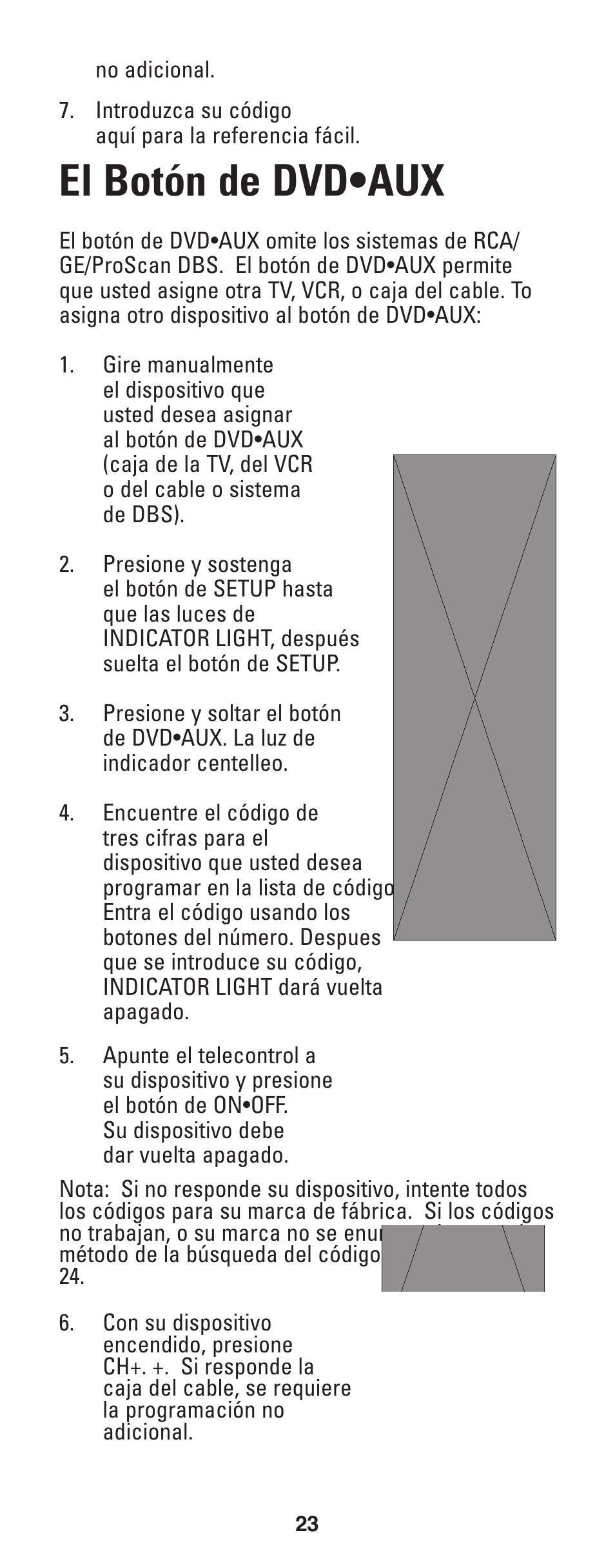 El botón de dvd•aux | GE RM24933 User Manual | Page 24 / 33