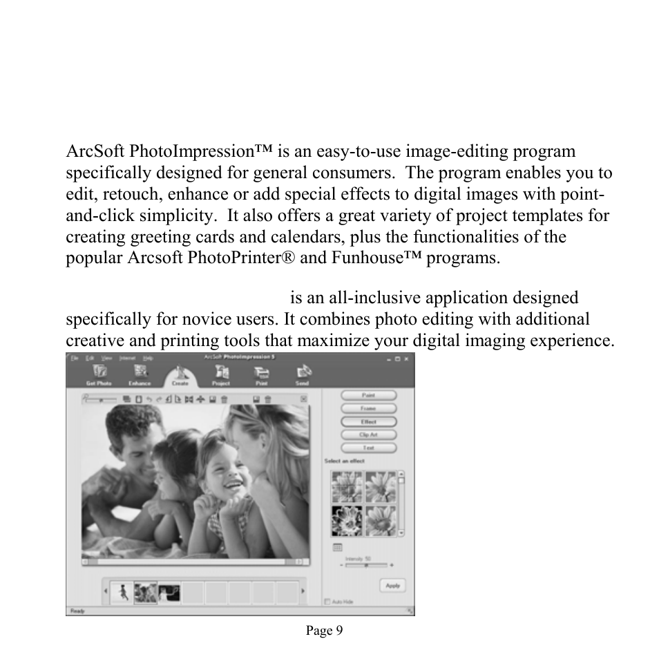 Photoimpression, Welcome to photoimpression | GE 98756 GE Minicam Pro User Manual | Page 9 / 22