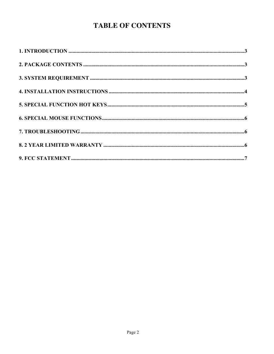 GE 98134 GE Thin-Profile Keyboard and Mouse User Manual | Page 2 / 7