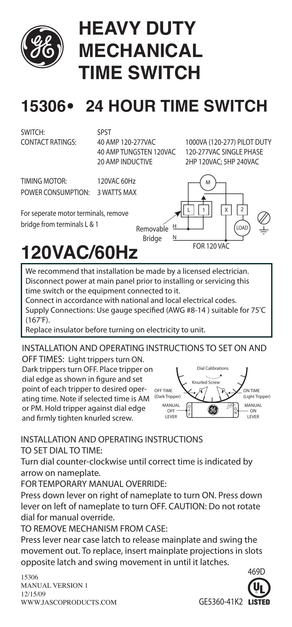 Jasco 15306 User Manual | 1 page