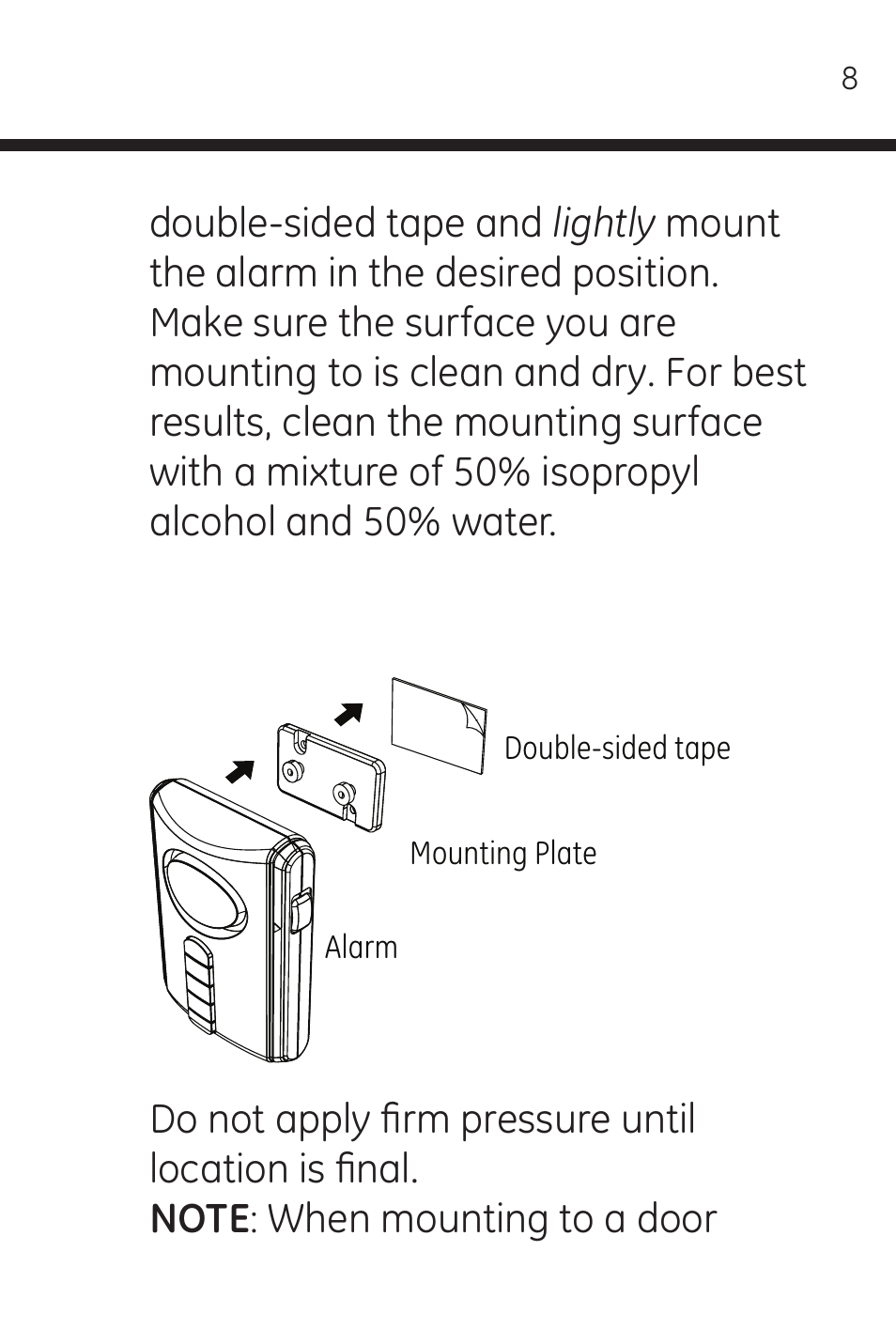 GE 45117 GE Wireless Door Alarm with Programmable Keypad User Manual | Page 8 / 33