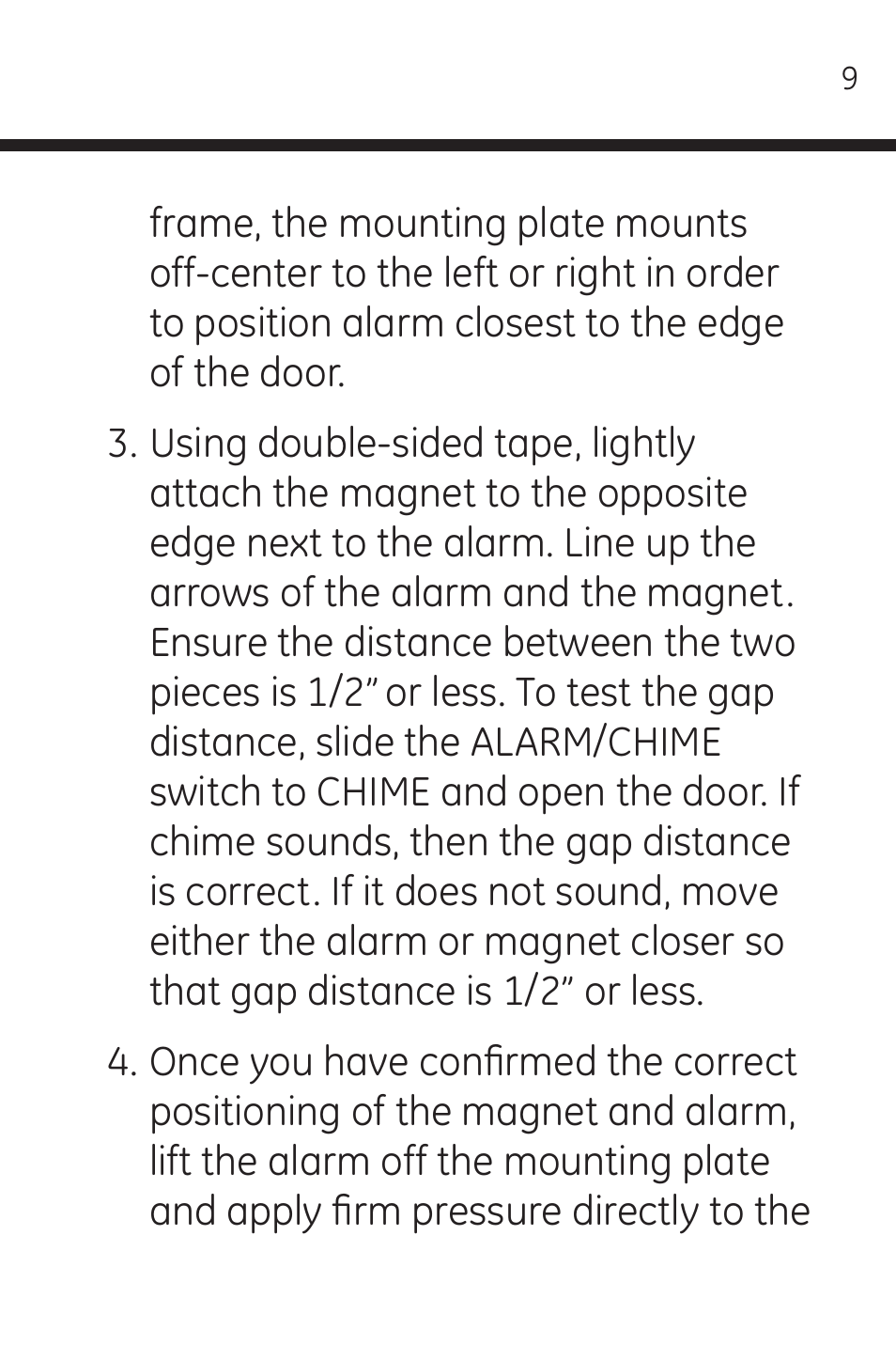 GE 45117 GE Wireless Door Alarm with Programmable Keypad User Manual | Page 9 / 33