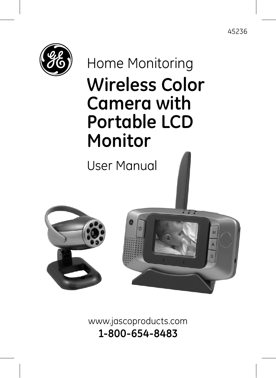 GE 45236 GE Wireless Color Camera with Portable LCD Monitor User Manual | 18 pages