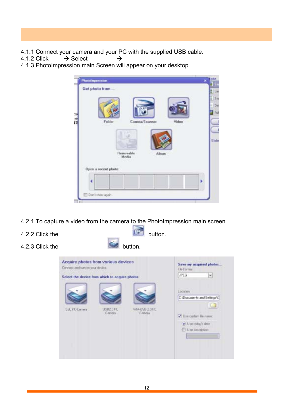 Getting started with photoimpression | GE 98064 GE Easycam Pro User Manual | Page 13 / 15