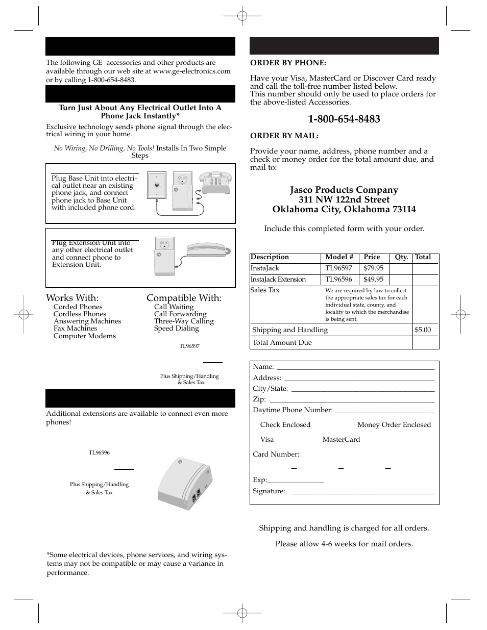 How to order, Ge accessories | GE RM94902 User Manual | Page 7 / 8