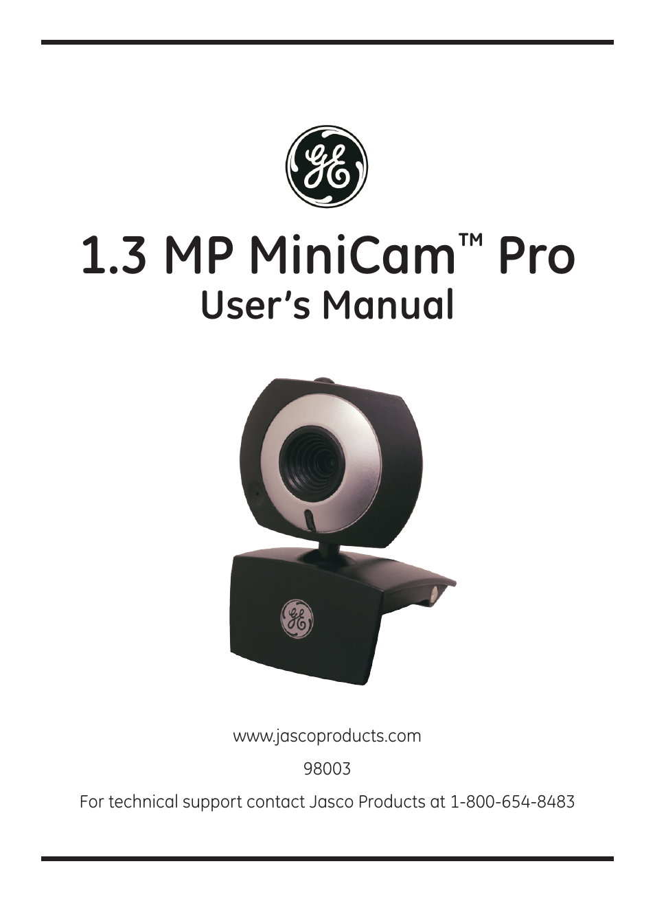 GE 98003 GE 1.3 MP MiniCam Pro with PR Stereo Headset User Manual | 15 pages