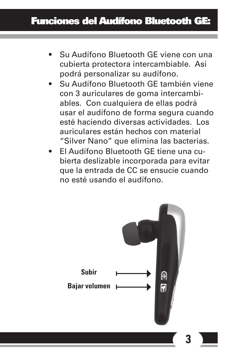 Funciones del audífono bluetooth ge | GE 86712 GE Bluetooth Headset User Manual | Page 14 / 23