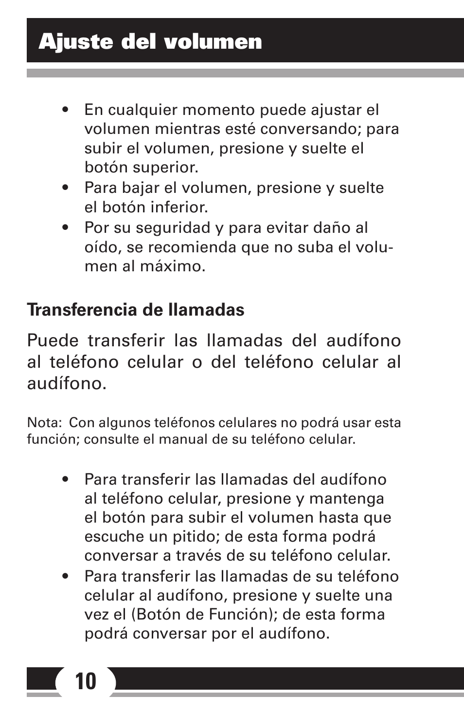 Ajuste del volumen | GE 86712 GE Bluetooth Headset User Manual | Page 21 / 23