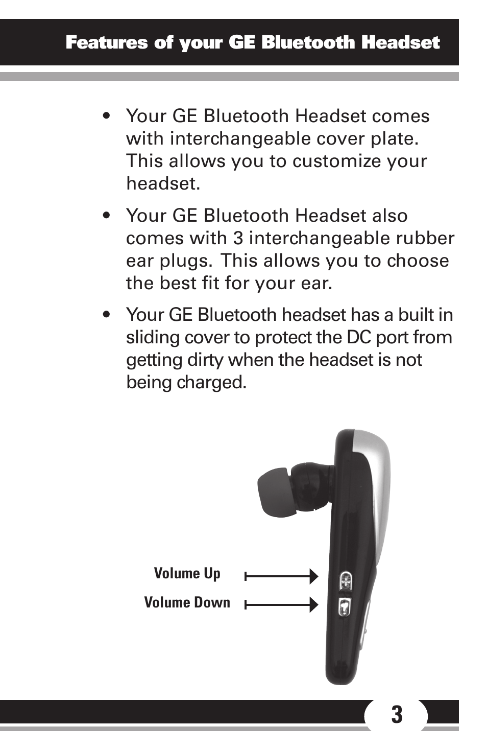 GE 86712 GE Bluetooth Headset User Manual | Page 3 / 23