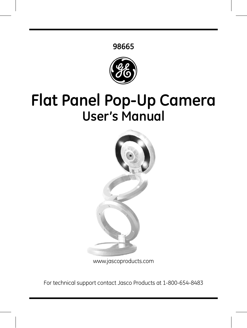 GE 98656 GE Flat Panel Pop-Up Camera User Manual | 10 pages