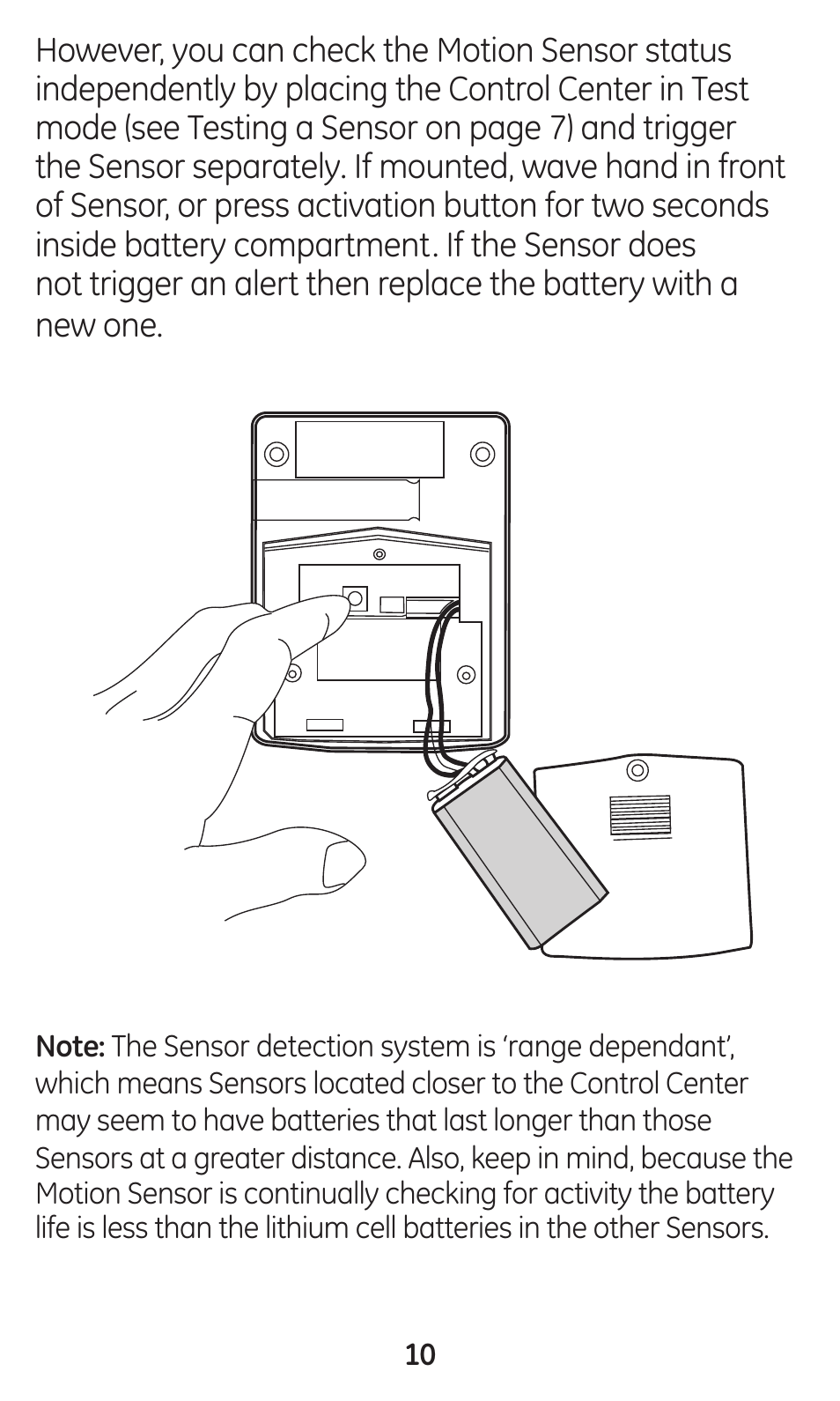 GE 45132 GE Choice Alert Motion Sensor User Manual | Page 10 / 16