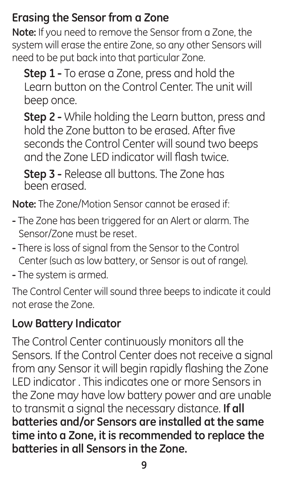 GE 45132 GE Choice Alert Motion Sensor User Manual | Page 9 / 16