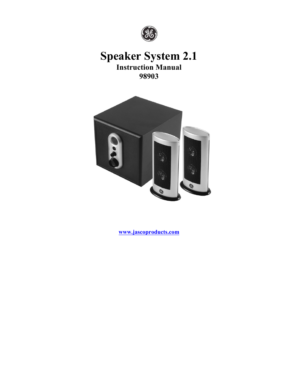 GE 98903 GE 2.1 Speaker System User Manual | 5 pages