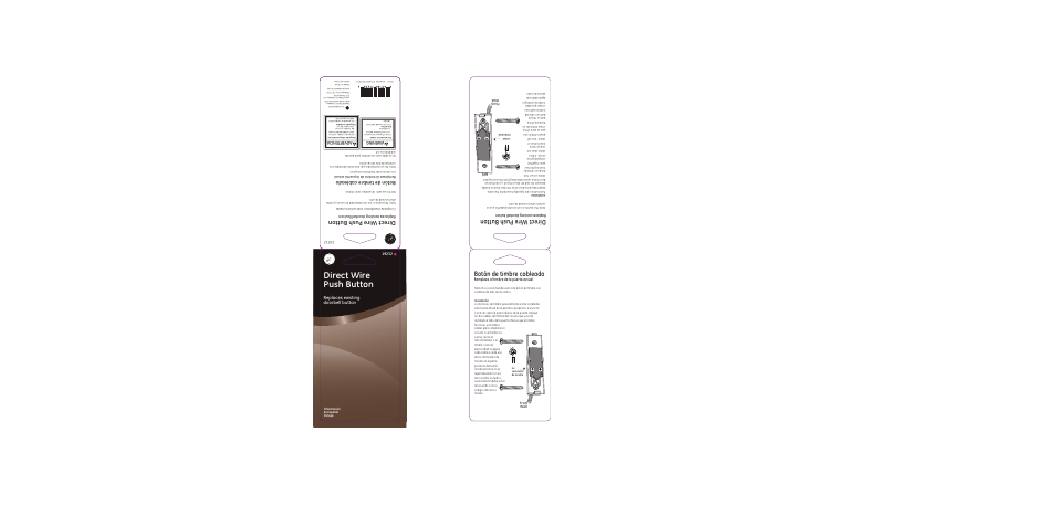 GE 19232 GE Direct Wire Push Button Silver User Manual | 1 page