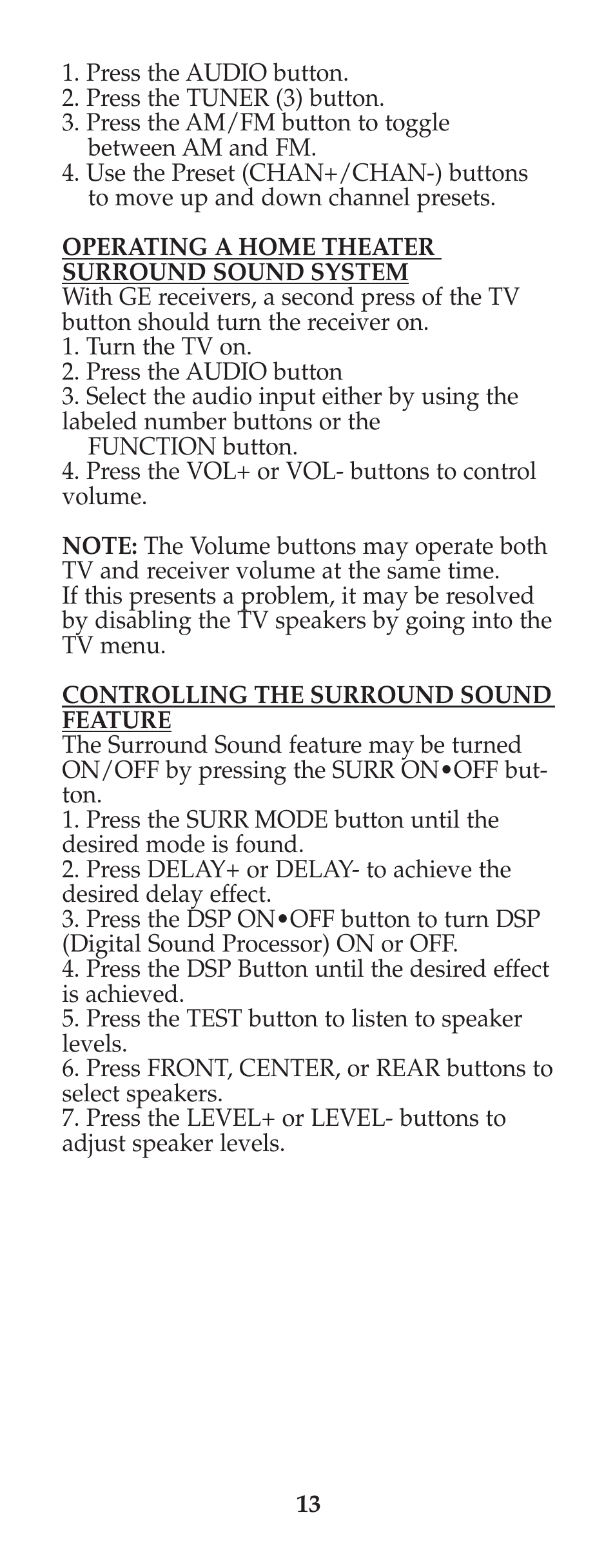 GE 94925 GE Universal Remote User Manual | Page 14 / 37