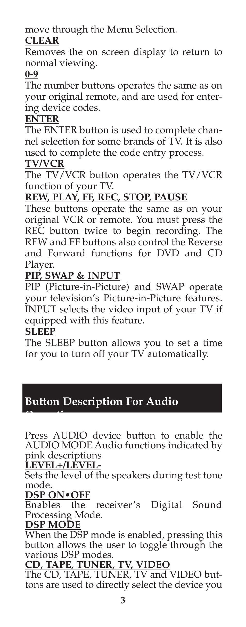 GE 94925 GE Universal Remote User Manual | Page 4 / 37