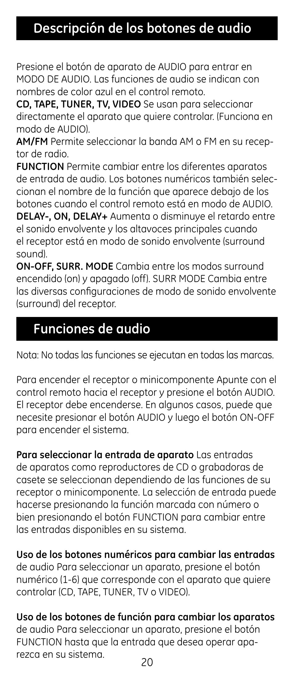 GE RM24974 User Manual | Page 20 / 31