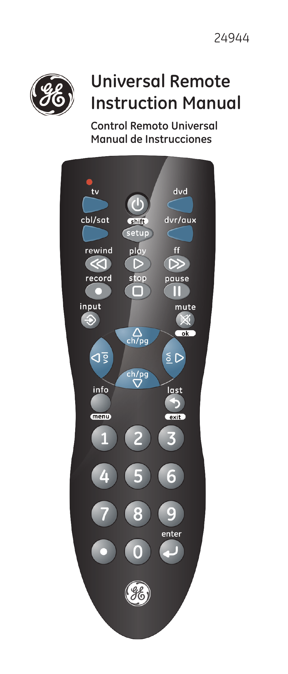 GE 24944 Universal Remote User Manual | 28 pages