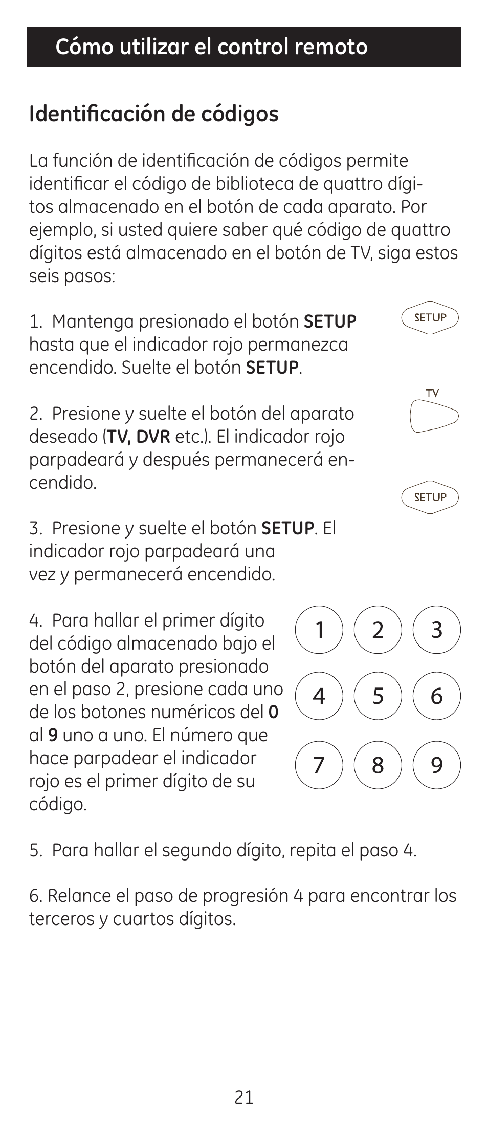 GE 24944 Universal Remote User Manual | Page 21 / 28