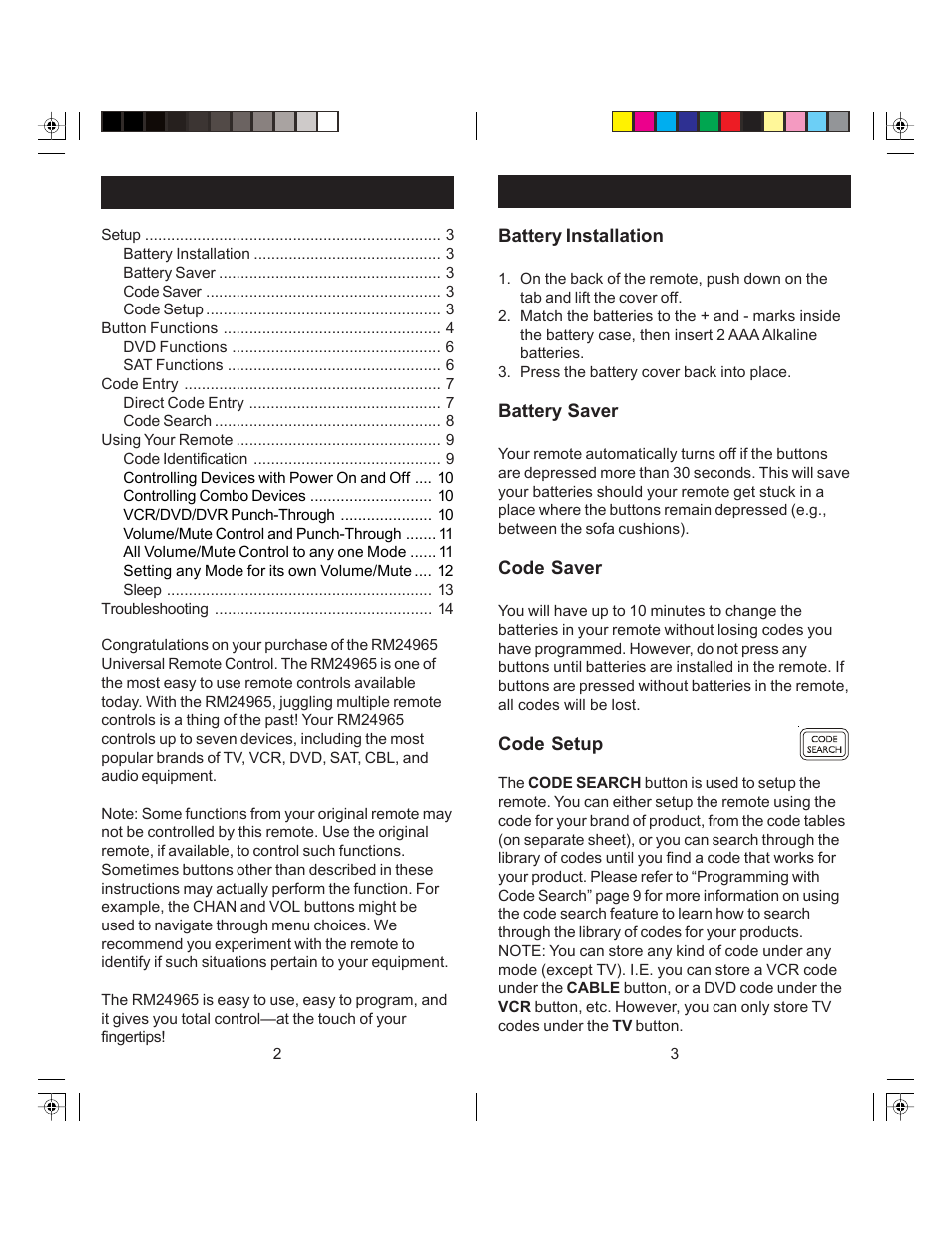 GE RM24965 User Manual | Page 2 / 9