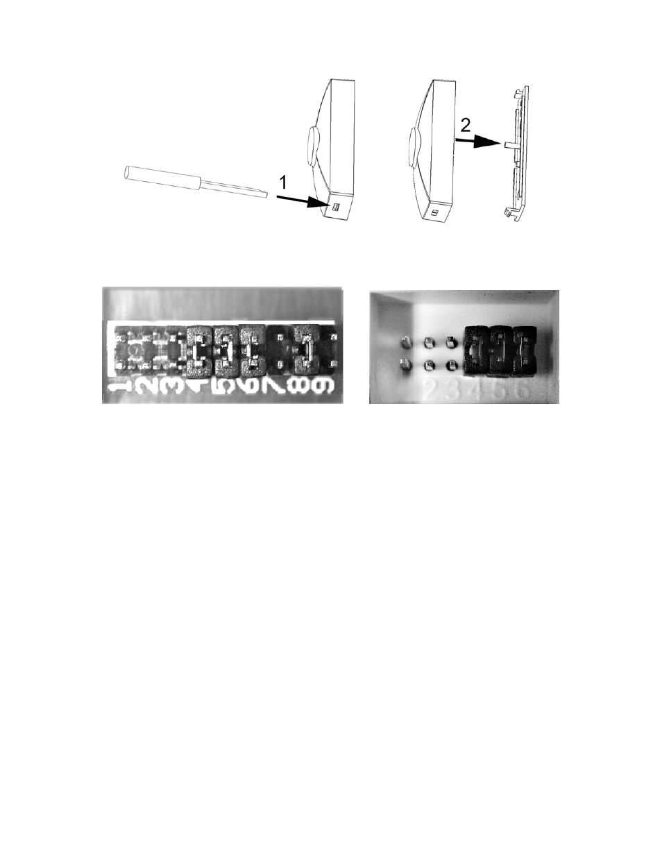 Push button mounting instructions | GE 19200 GE Portable Wireless Seven-Sound Chime User Manual | Page 5 / 9