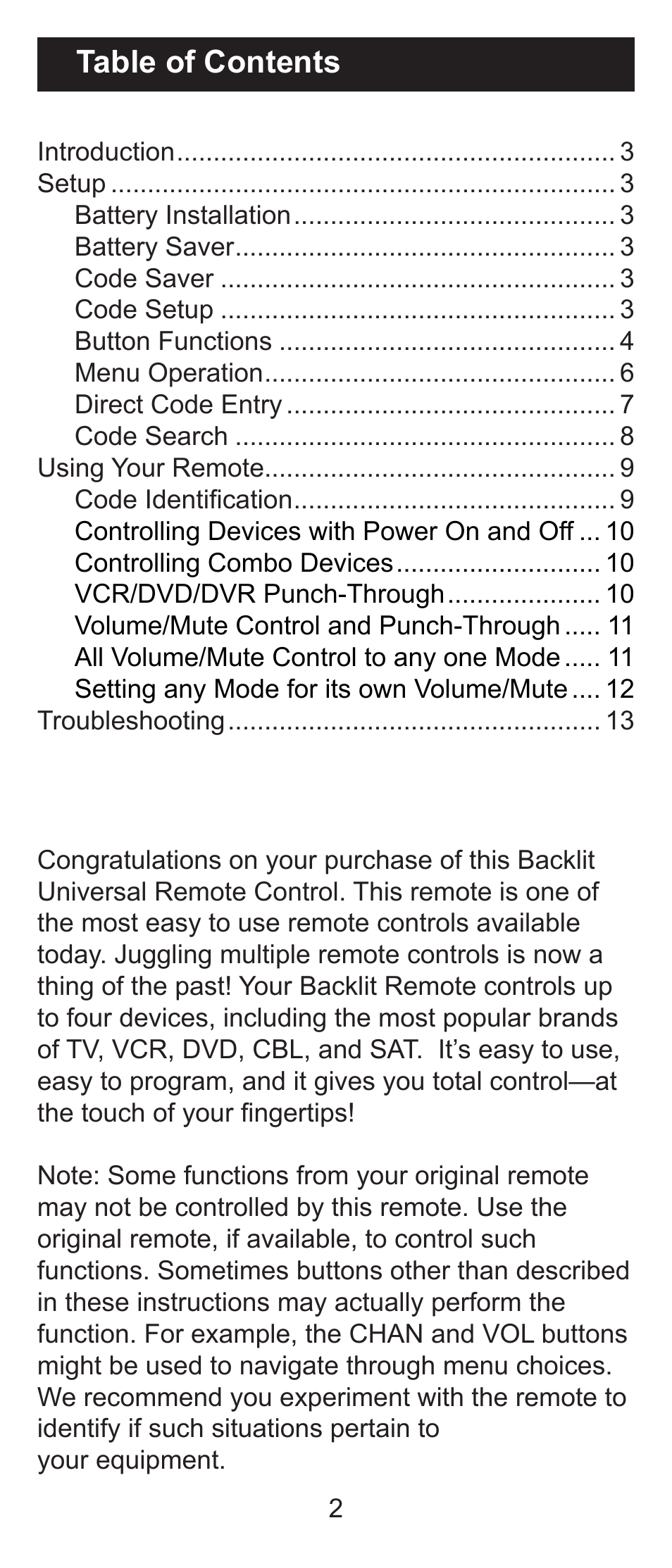 GE RM84930 User Manual | Page 2 / 16