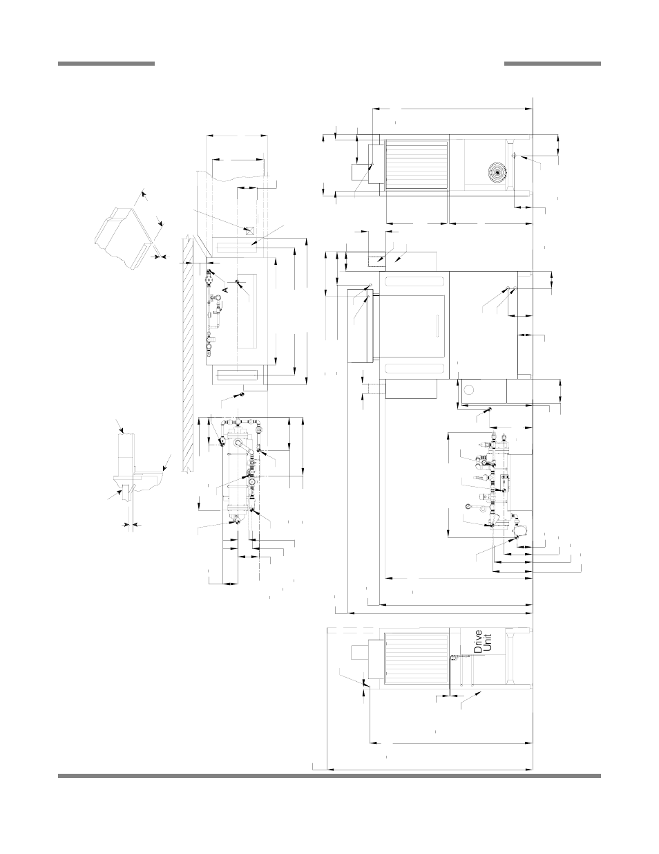 Right to left, Drive uni t le ft side, Front vie w r ight side | Rec omme nded table fabri c a ti on | Jackson RACK CONVEYOR DISHMACHINE SERIES AJ-44CS User Manual | Page 18 / 45