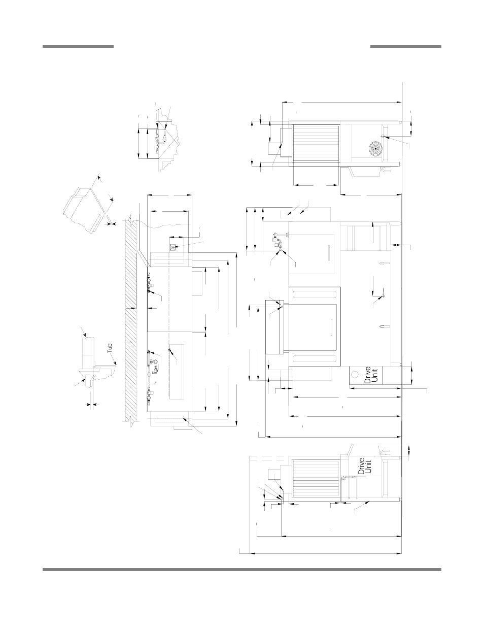 Right to left, Righ t side, Driv e unit left si d e | Re c omme nde d ta bl e fa bric a tion, Driv e unit | Jackson RACK CONVEYOR DISHMACHINE SERIES AJ-44CS User Manual | Page 26 / 45