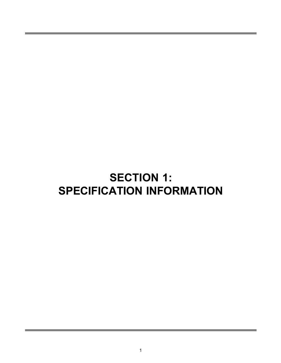 Section 1: specification information | Jackson 10A User Manual | Page 6 / 33