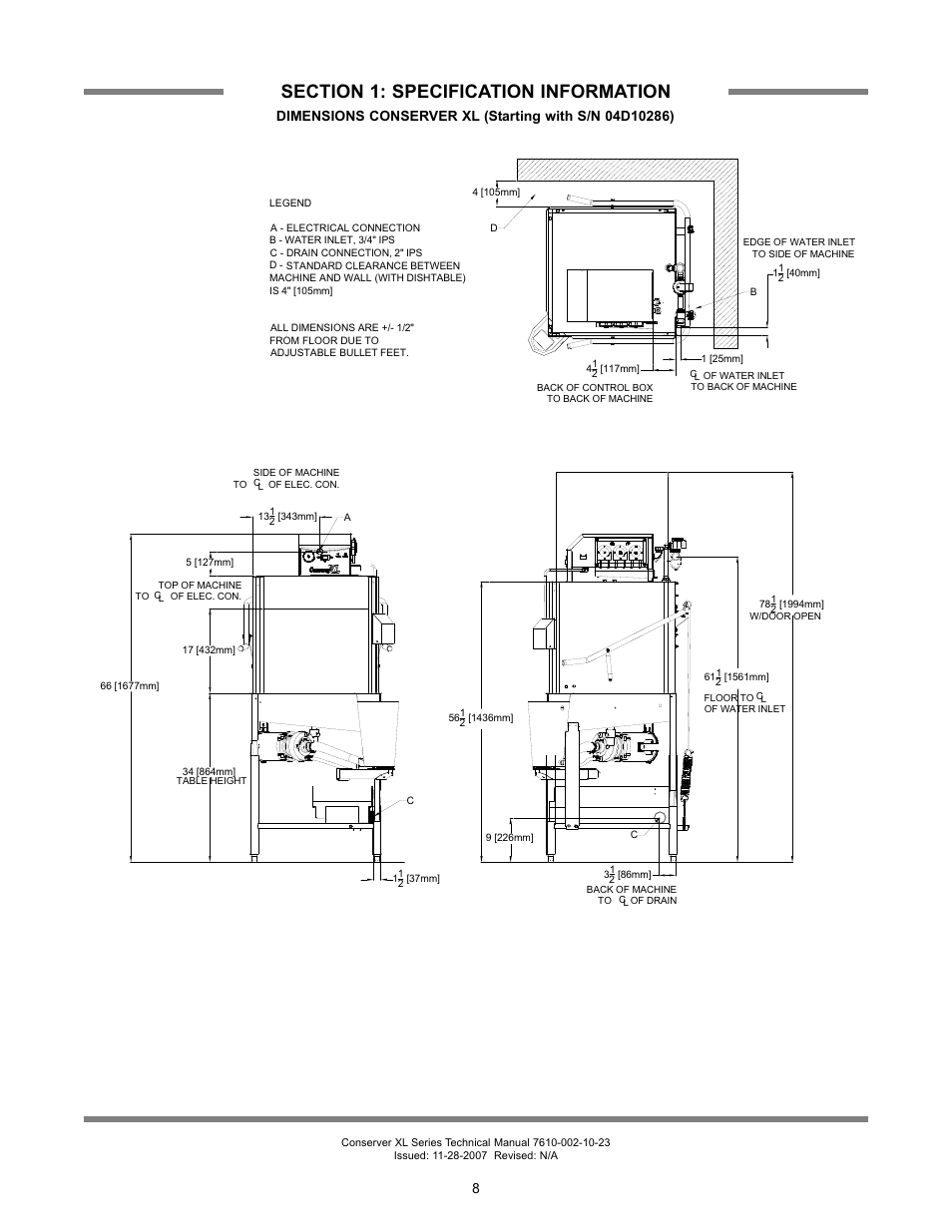 Jackson Chemical Sanatizing Singal and Dual Rack Upright Door Dishmachines CONSERVER XL2-CML User Manual | Page 15 / 94