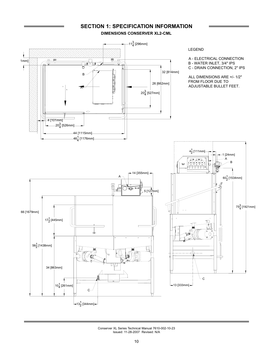 Jackson Chemical Sanatizing Singal and Dual Rack Upright Door Dishmachines CONSERVER XL2-CML User Manual | Page 17 / 94
