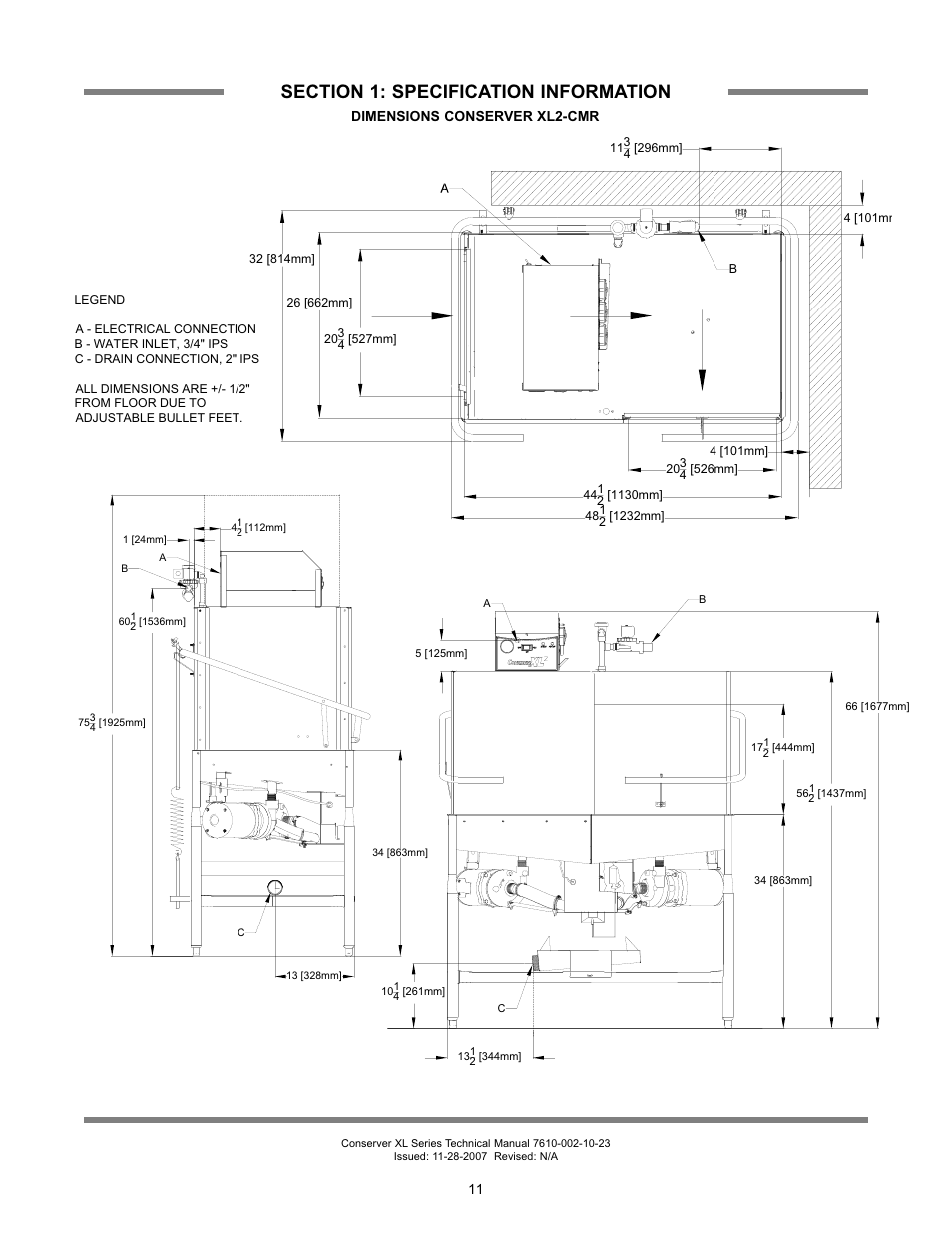 Jackson Chemical Sanatizing Singal and Dual Rack Upright Door Dishmachines CONSERVER XL2-CML User Manual | Page 18 / 94