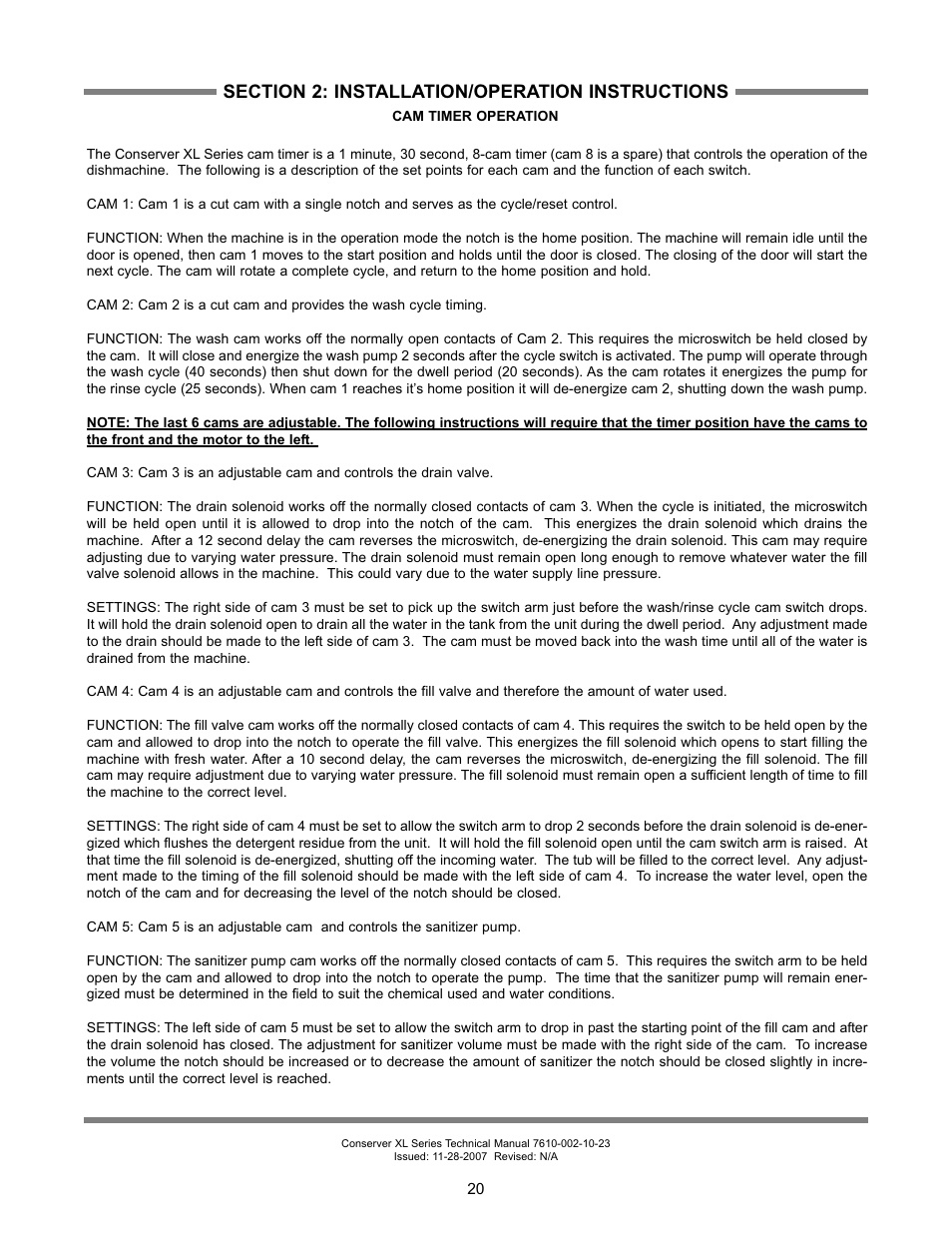 Jackson Chemical Sanatizing Singal and Dual Rack Upright Door Dishmachines CONSERVER XL2-CML User Manual | Page 27 / 94