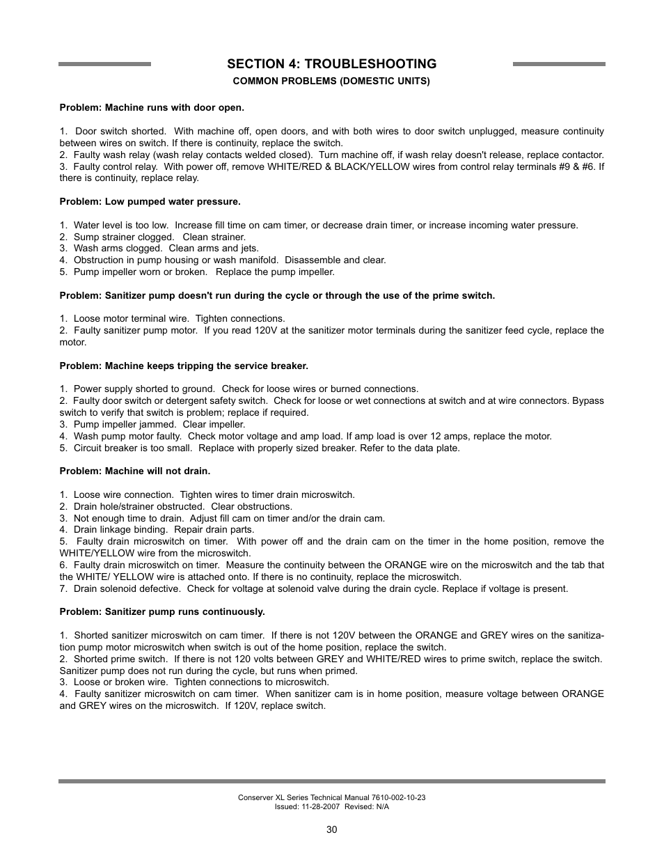 Jackson Chemical Sanatizing Singal and Dual Rack Upright Door Dishmachines CONSERVER XL2-CML User Manual | Page 37 / 94