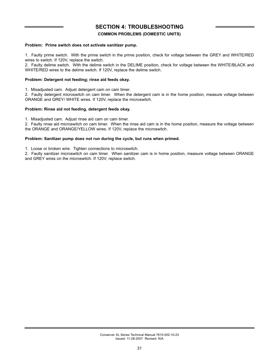 Jackson Chemical Sanatizing Singal and Dual Rack Upright Door Dishmachines CONSERVER XL2-CML User Manual | Page 38 / 94