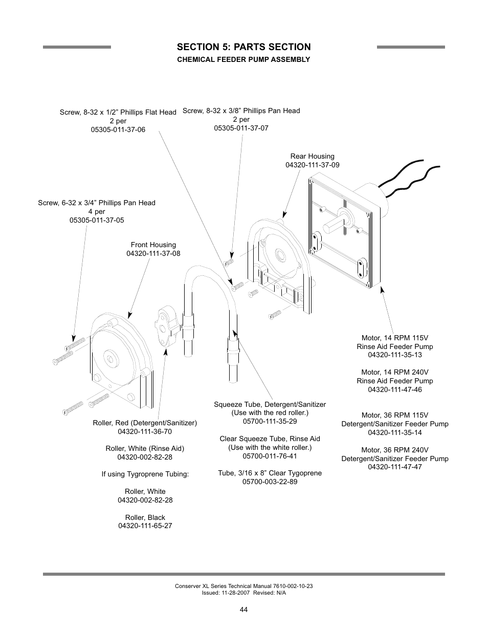 Jackson Chemical Sanatizing Singal and Dual Rack Upright Door Dishmachines CONSERVER XL2-CML User Manual | Page 51 / 94