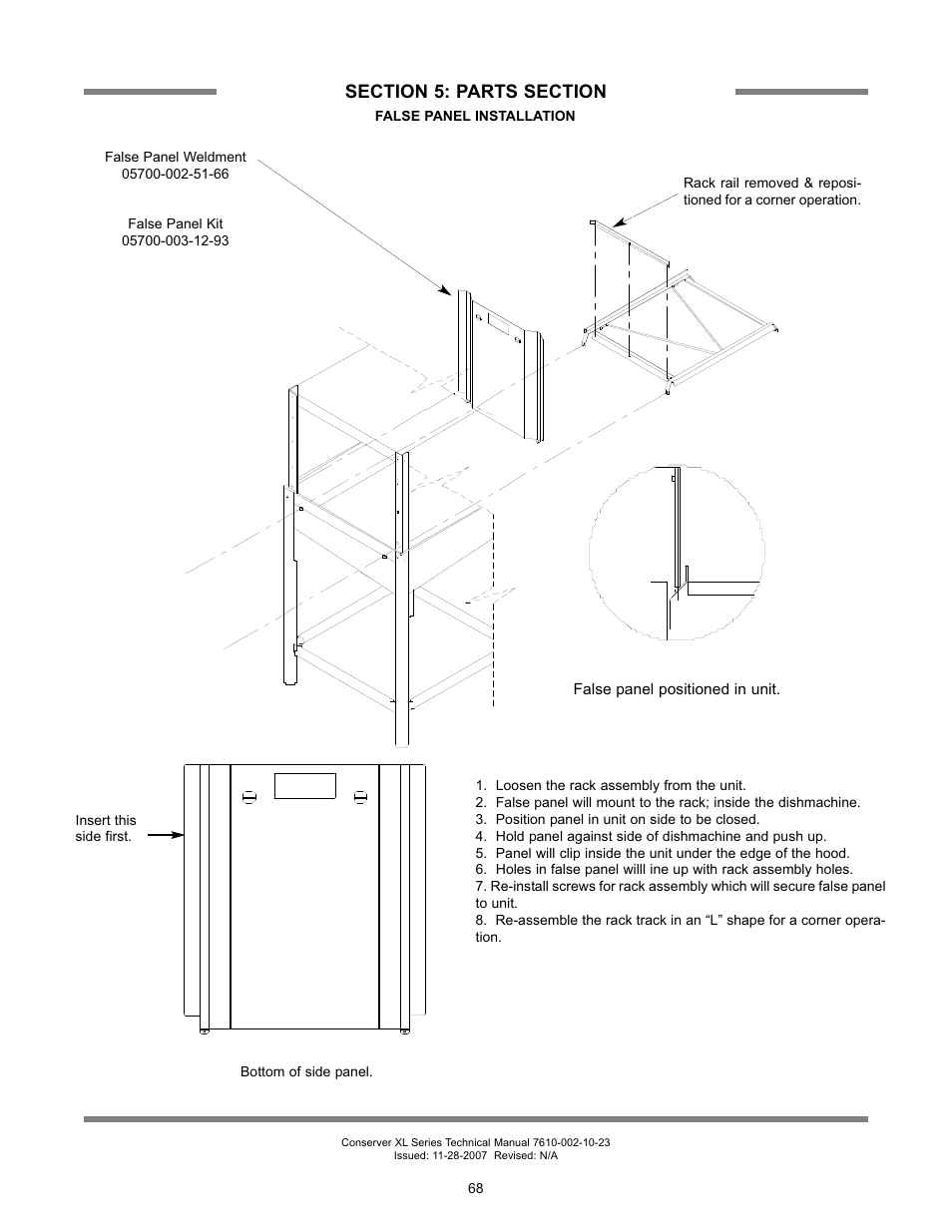 Jackson Chemical Sanatizing Singal and Dual Rack Upright Door Dishmachines CONSERVER XL2-CML User Manual | Page 75 / 94